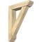 Ekena Millwork Traditional Slat Rough Sawn Bracket w/ Offset Brace, Douglas Fir, 6"W x 24"D x 32"H BKT0604X24X32TRA06RDF - alternate 1